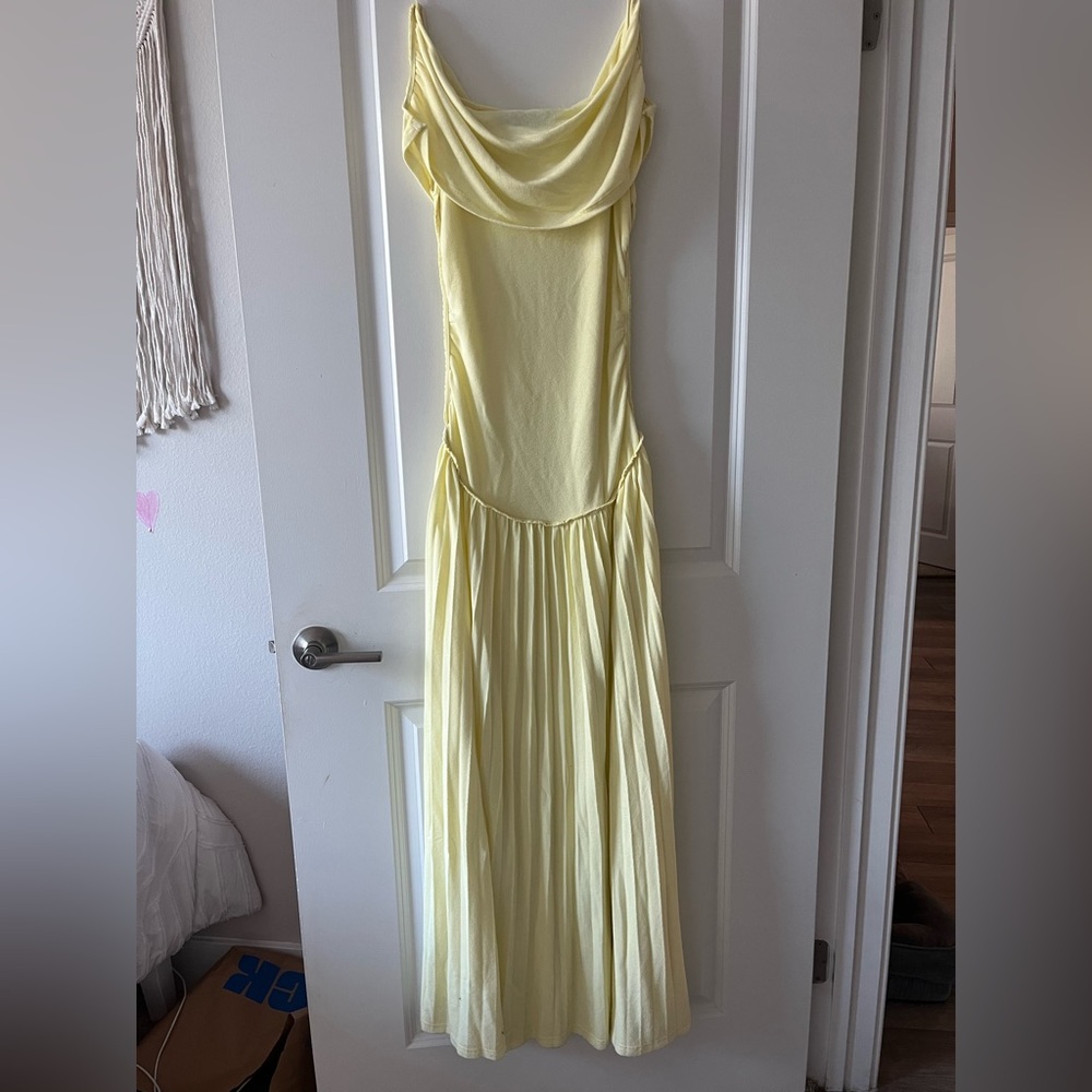 REVOLVE Strapless Yellow Dress